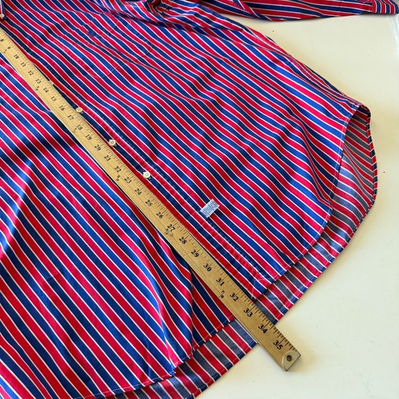 Ralph Lauren The Big Shirt VTG 90s Patriotic Striped Button Down Shirt Men LARGE - Picture 8 of 8